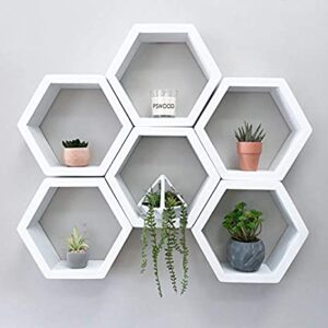 Geometric Decorative Objects Ideas, Geometric Floating Shelves, Honeycomb Hexagon Floating Shelves, Floating Shelves 