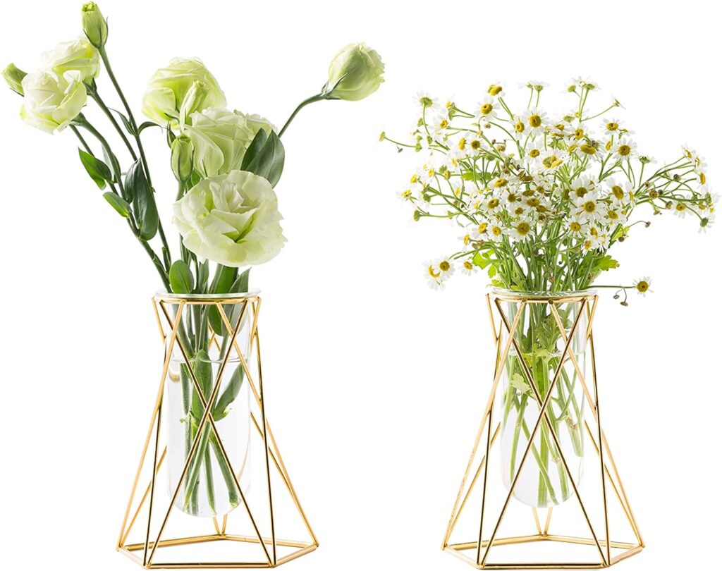 Glod Geometric Vase, Geometric Vase, Golden Accents, vase, decor elements 