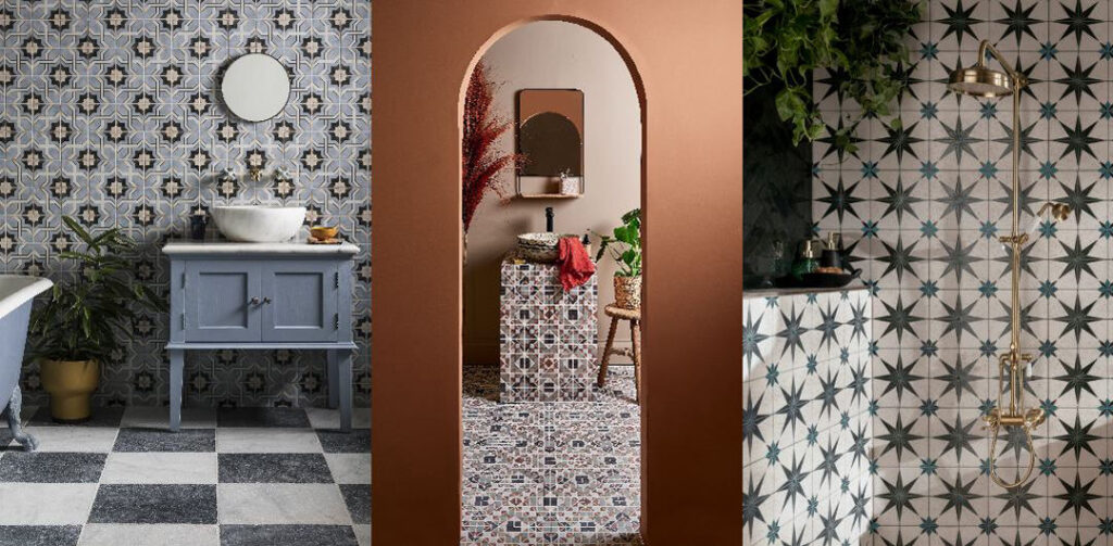 Patterned Bathroom Tile Designs 