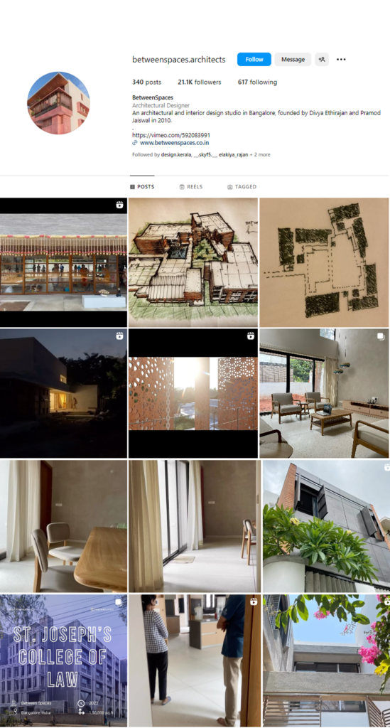 Between Spaces Instagram Account - Top interior designers in Bangalore