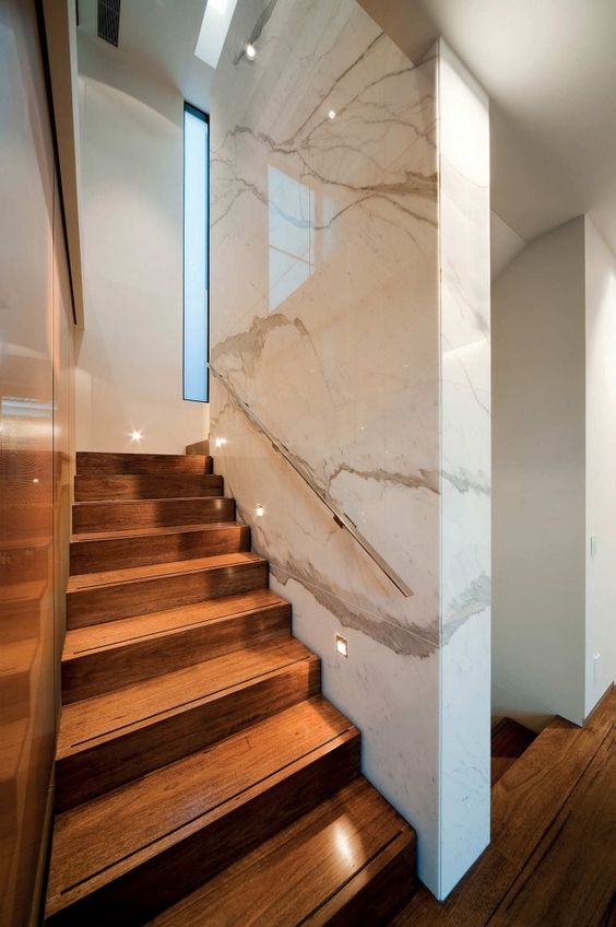 Marble Staircase Wall Design
