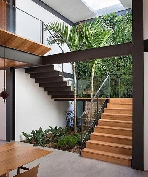 Vertical Garden Staircase Wall Design